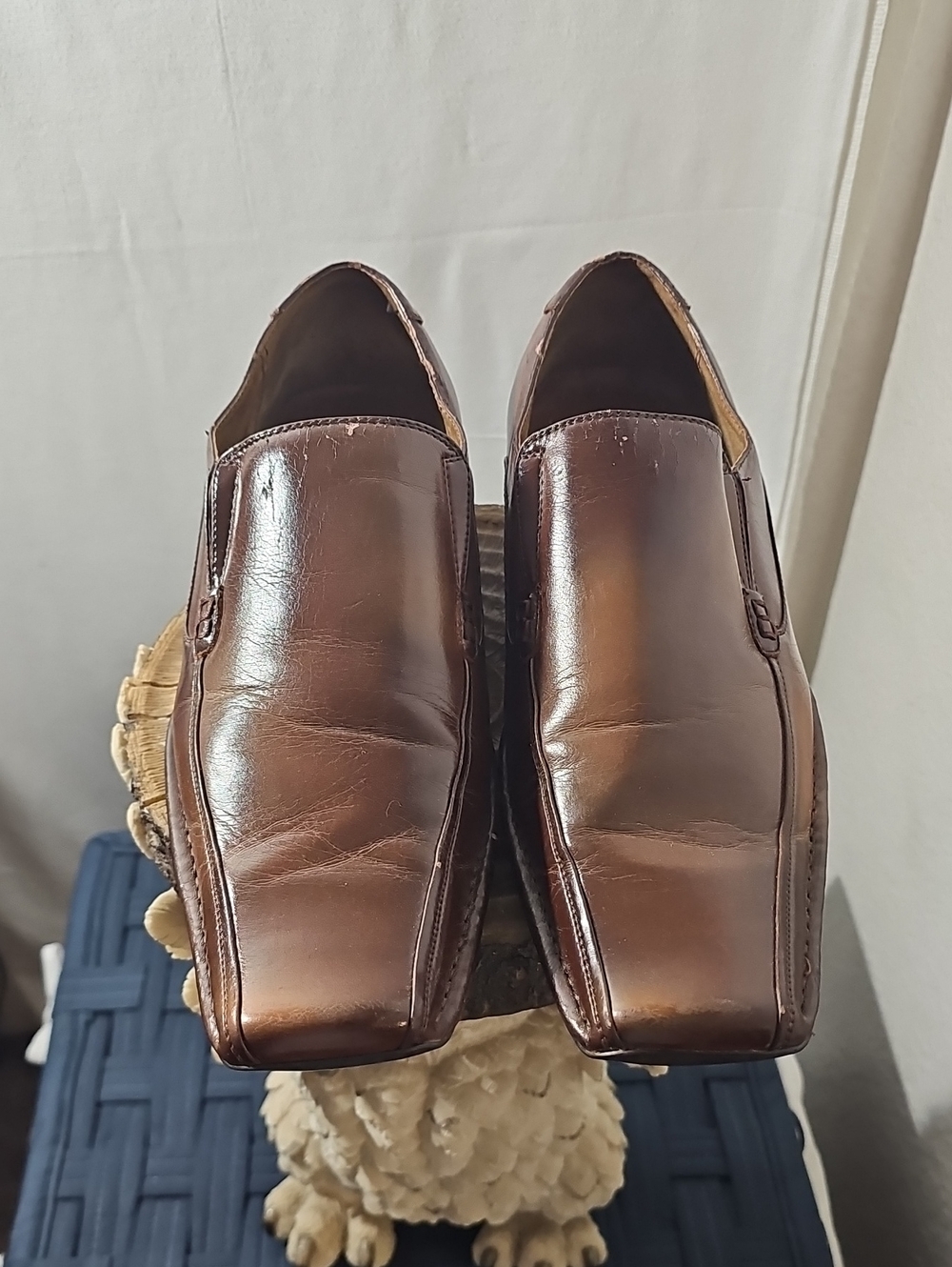 Men's Classic Brown Leather Slip-On Loafers